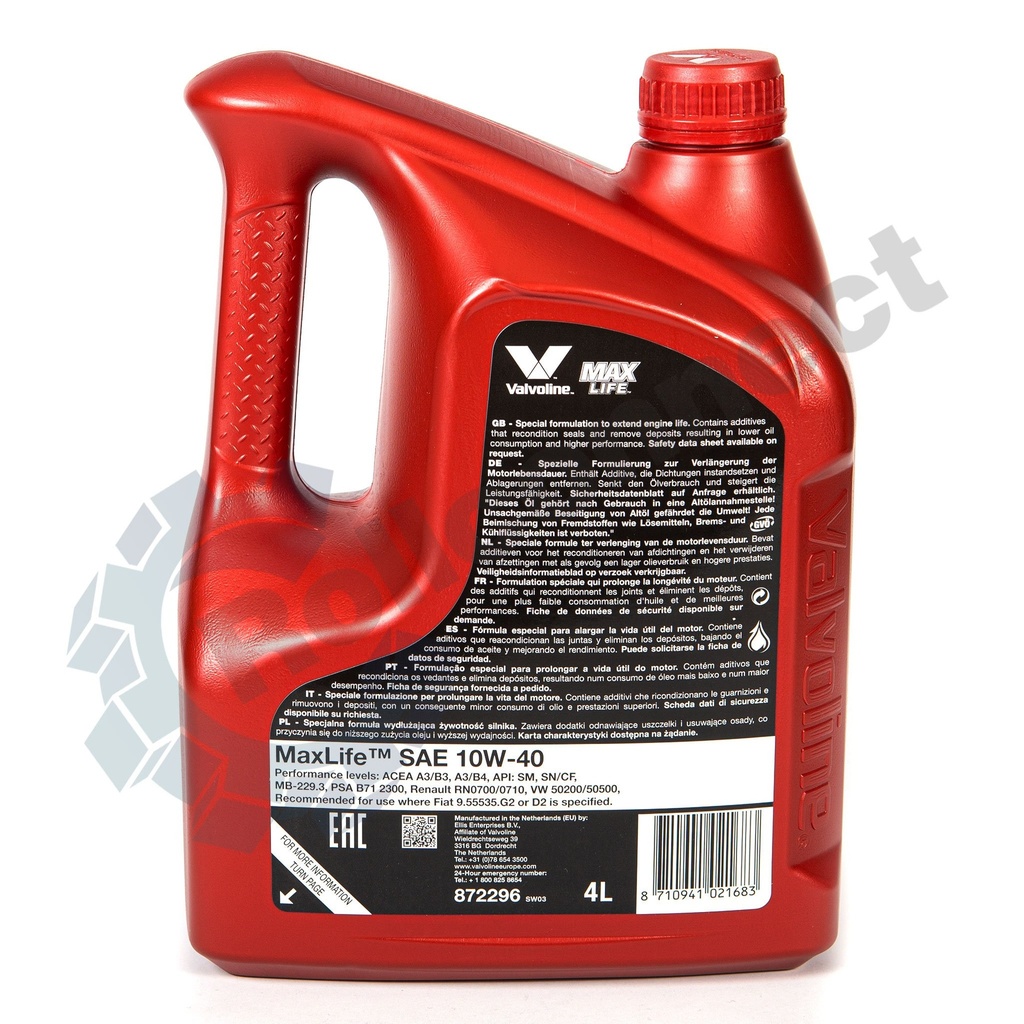 ULEI MOTOR MAXLIFE 10W-40 5L, VALVOLINE