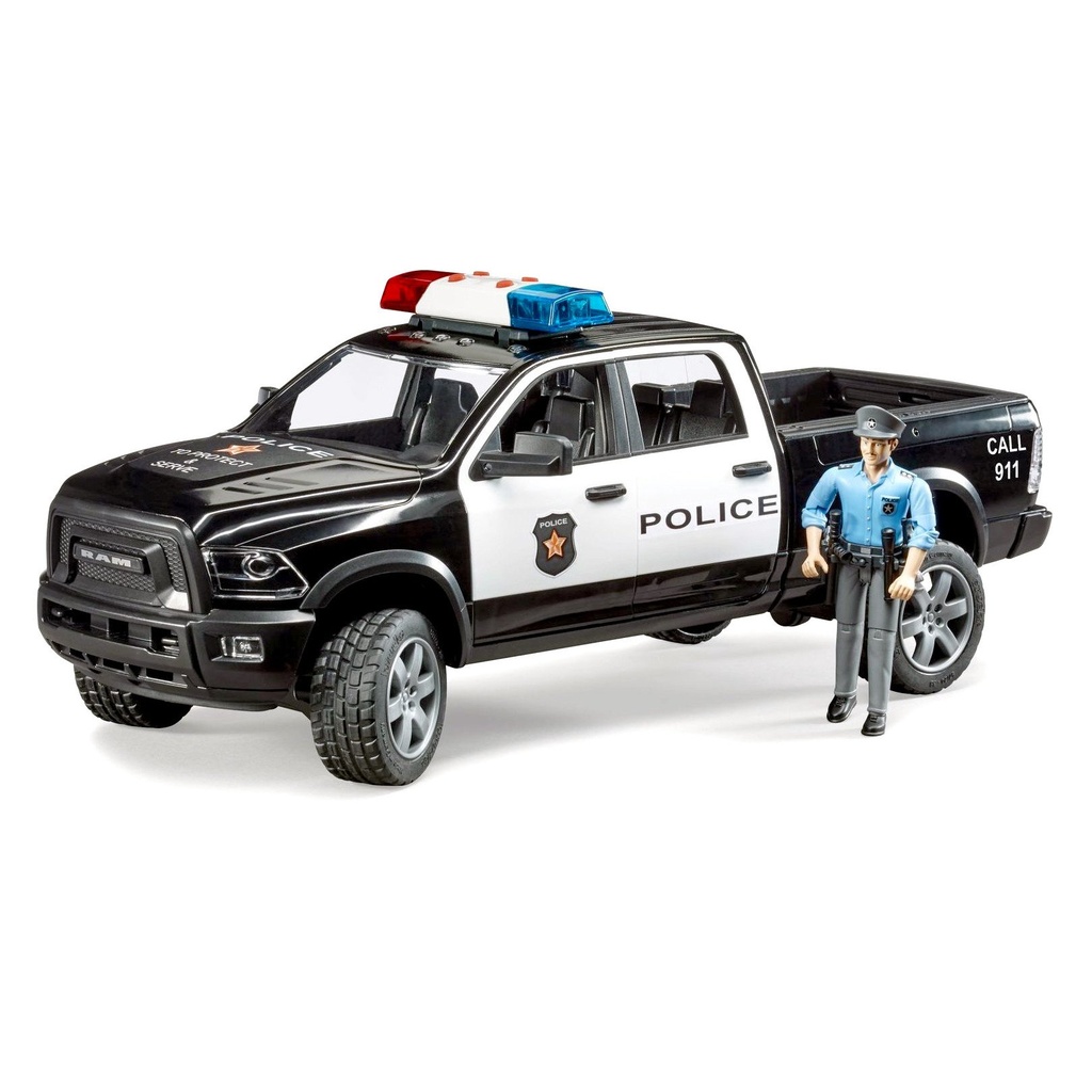 CAMION POLITIE RAM2500 CU POLITIST BRUDER TOY