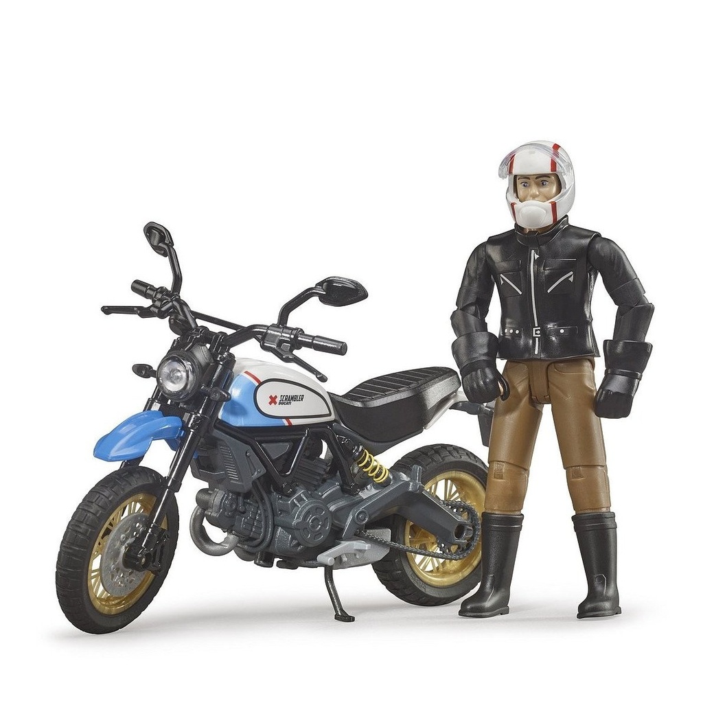 MOTOCICLETA DUCATI DESERT SLED CU MOTOCICLIST BRUDER TOY