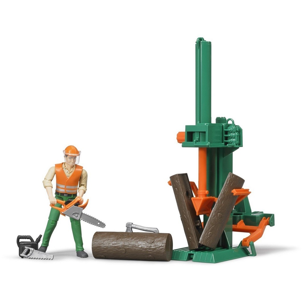 SET FIGURINA LUCRATOR FORESTIER CU ACCESORII BRUDER TOY