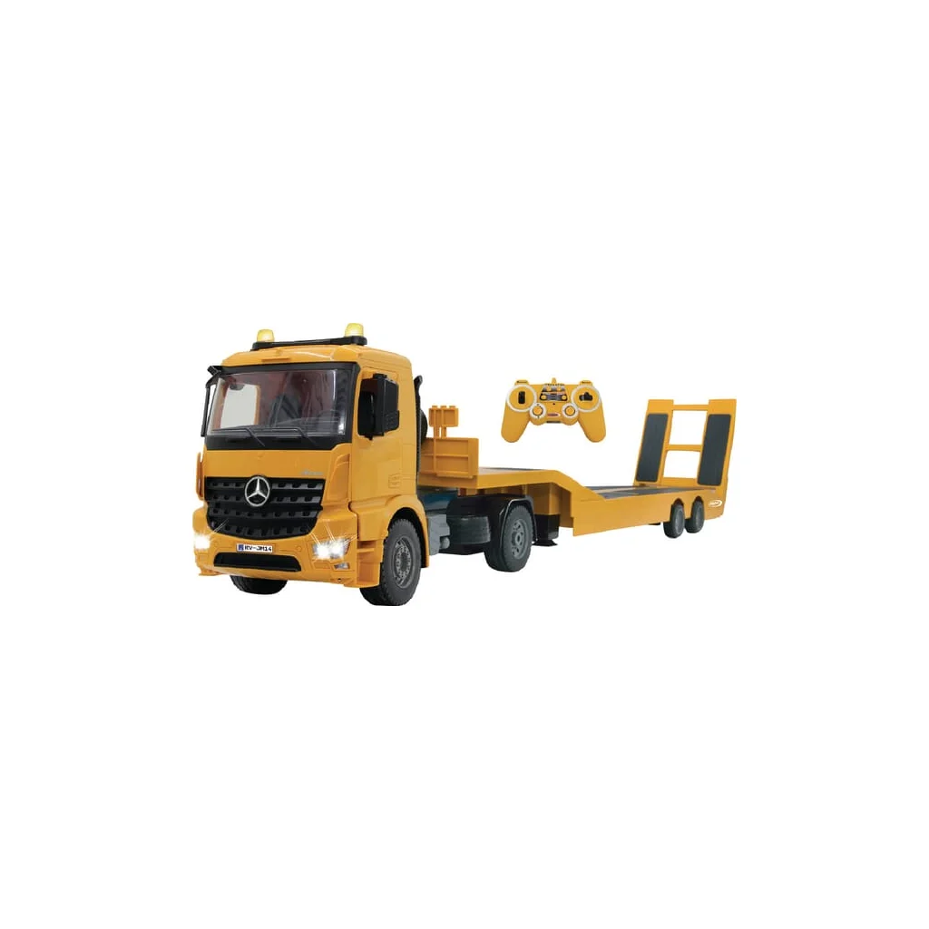 Camion Mercedes Acros cu remorcă platformă joasă și telecomandă JA405107