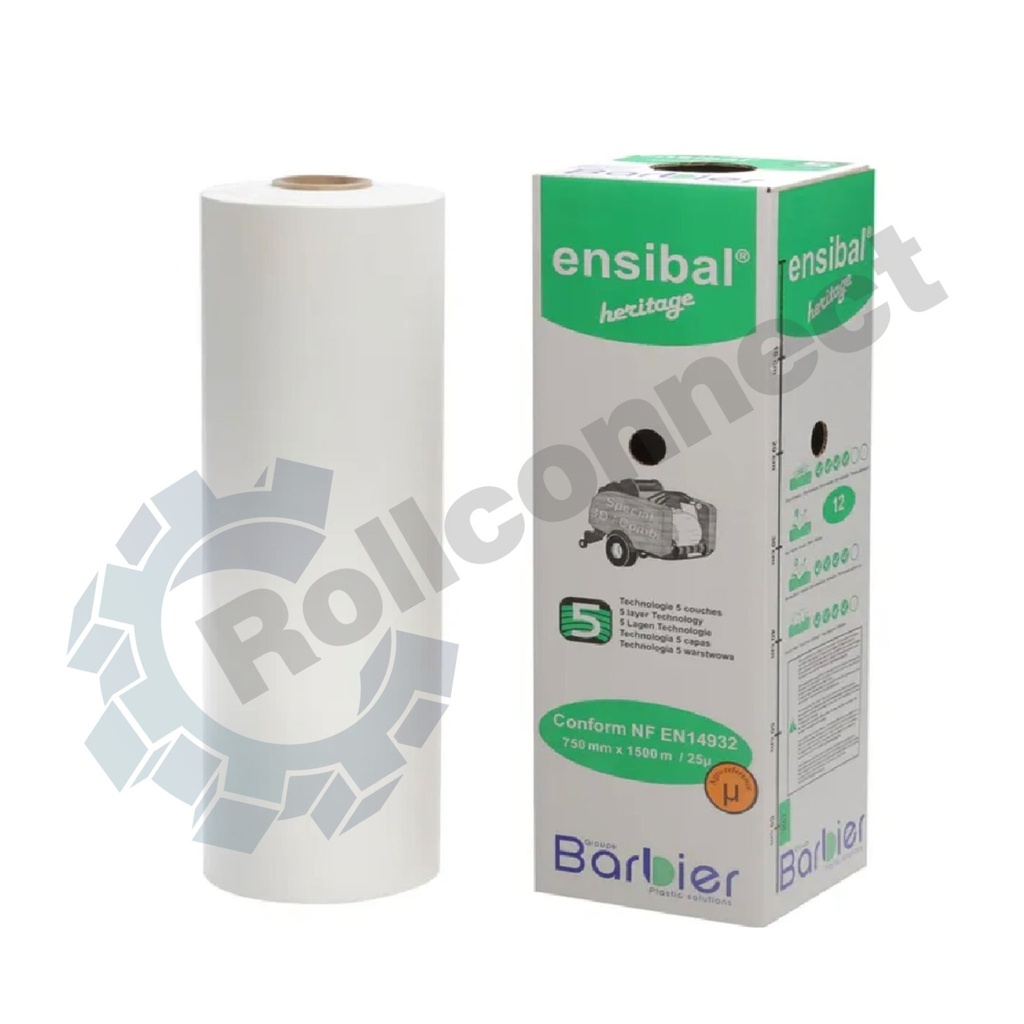 Folie balotat alba Barbier Ensibal Heritage 750 x1500 m