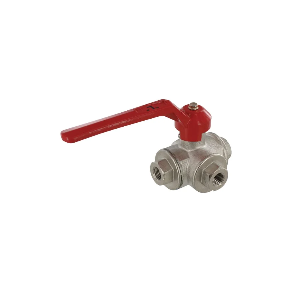 Robinet cu bilă L 1/4" IT/IT cu 3 căi KS314L
