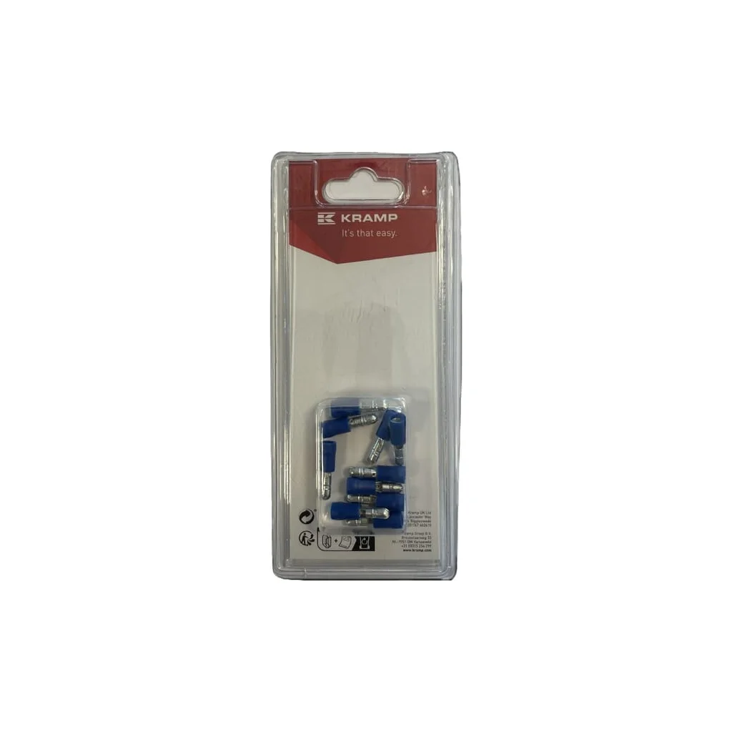 Conector Bullet masculin, albastru Ø 4mm - 1.5-2.5mm² (10) KRLA9325P10B
