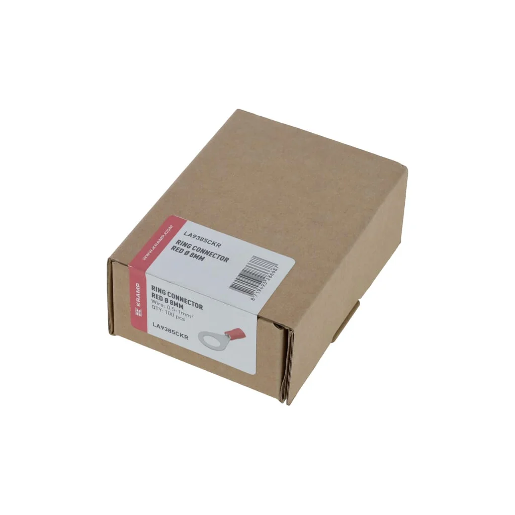 Conector inelar, roșu, 0,5-1mm² Ø8mm (100x) LA9385CKR