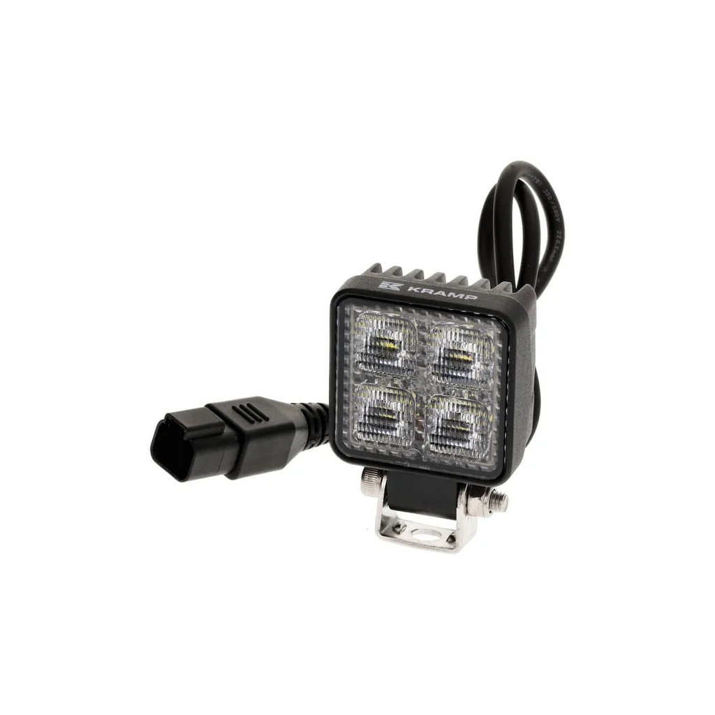 Lampă de lucru LED, 12W, 1200lm, pătrat, 12/24V, alb, 53.7x75.5x32.3mm mufă Deutsch, flux, 8 LED-uri LA10605