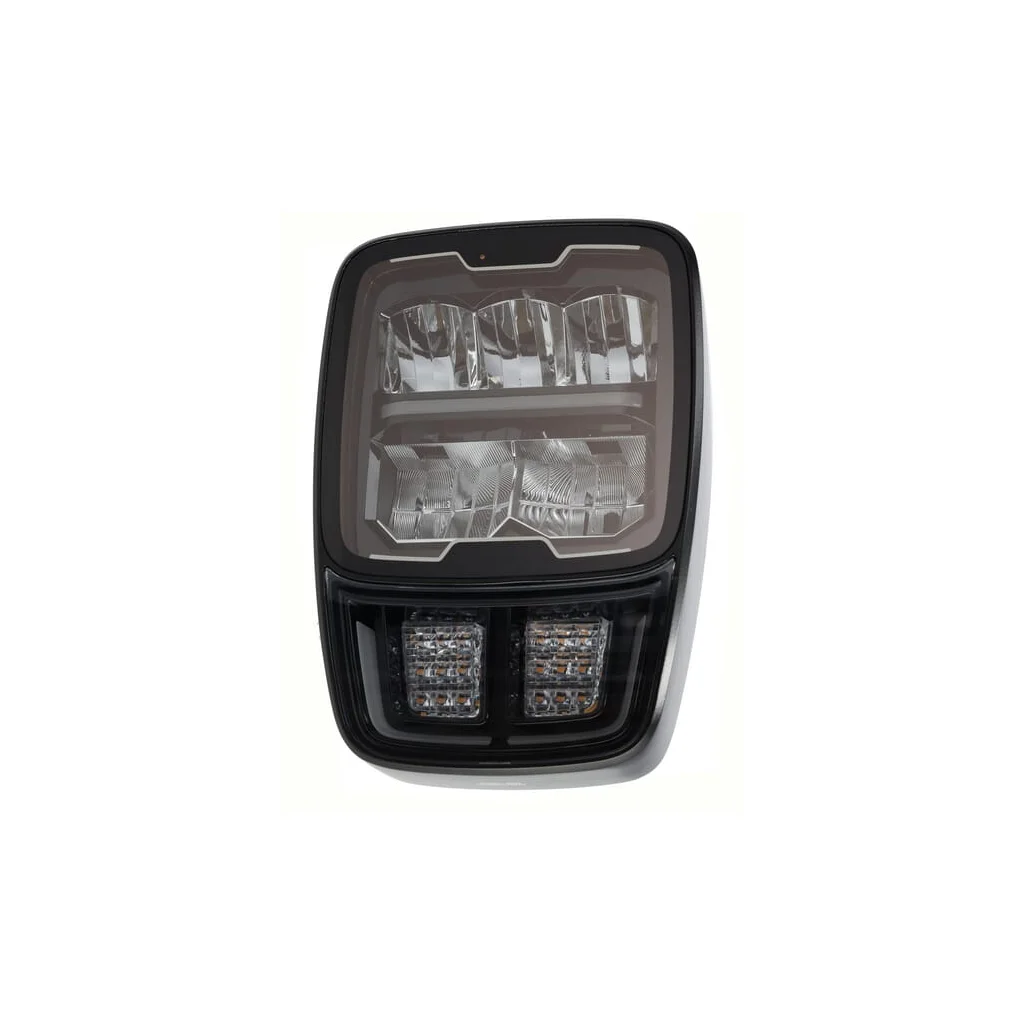 Far LED, rectangular, 12/24V, 220x197.2x80.5mm, Încălzit, Fază lungă/Fază scurtă, anti-zăpadă, vertical stânga/dreapta LA1021VHE