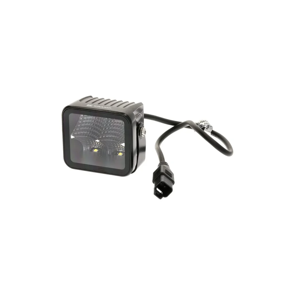 Lampă de lucru indirectă cu LED-uri, 40W, 4800lm, pătrat, 12/24V, alb, 81x82.5x67.5mm mufă Deutsch, flux, 4 LED-uri LA10608