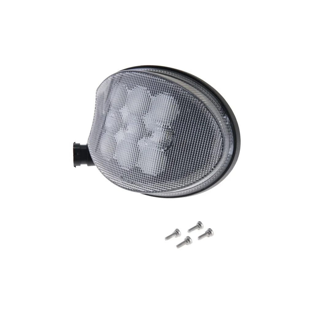 Lampă de lucru LED de colț, stânga, 45W 4500lm, 160x127x67mm, ramă neagră, mufă H9, combinată, potrivită pentru John Deere LA106