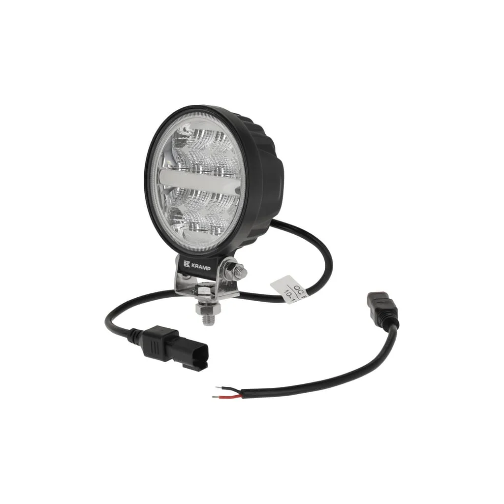 Lampă de lucru LED, 19W, 3360lm, rotundă, 10-110V, Ø110x140x42mm Deutsch plug, inundație, 16 LED-uri, LA100971