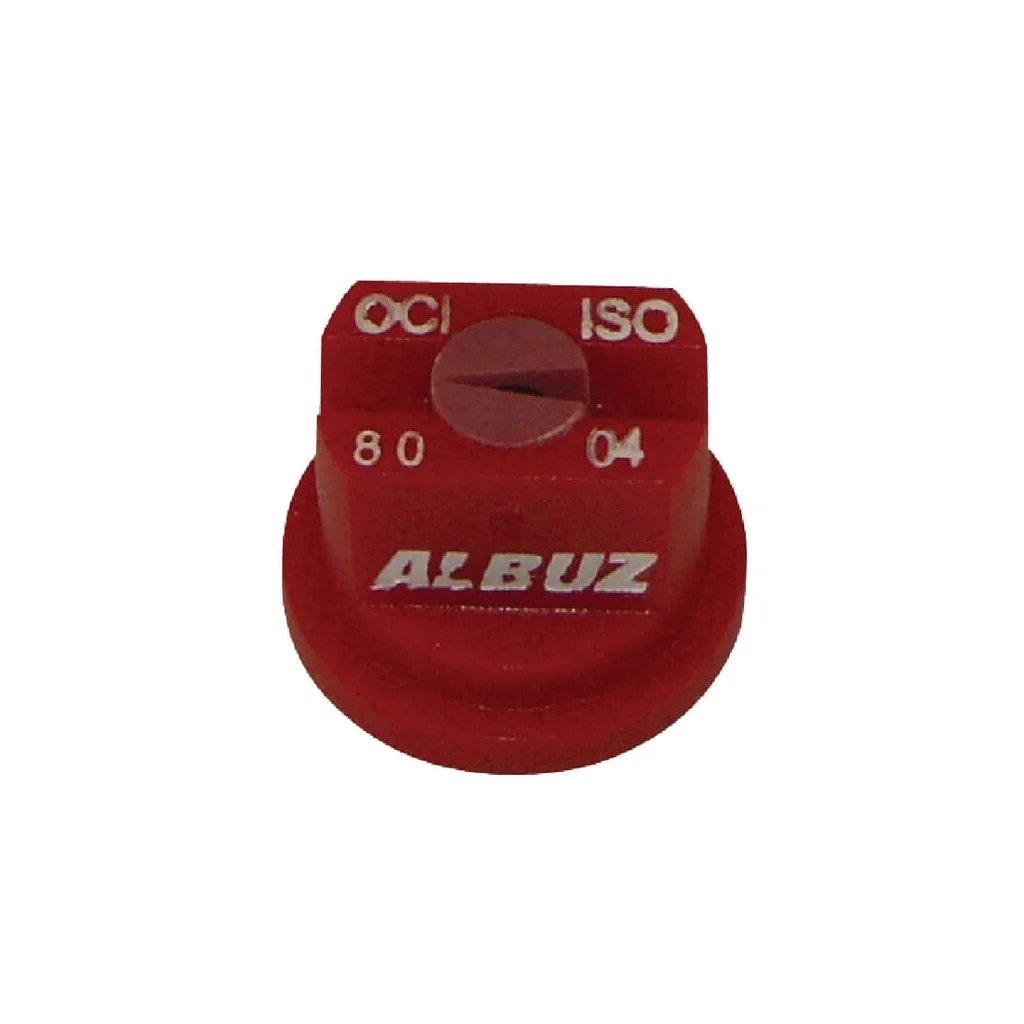 Duză jet plat oblic OC 80° 04 roșie plastic Albuz OCI8004