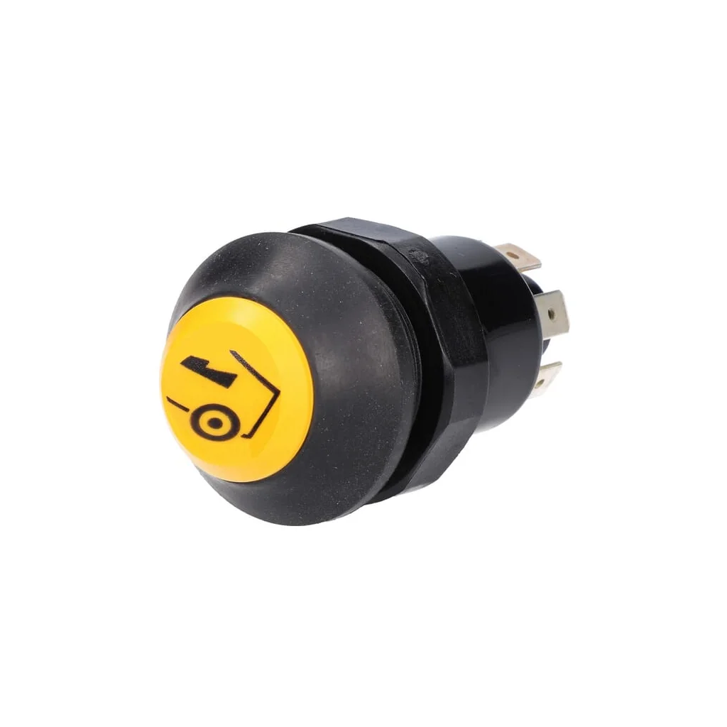 Comutator tip buton tocător rotund galben 11104010PN