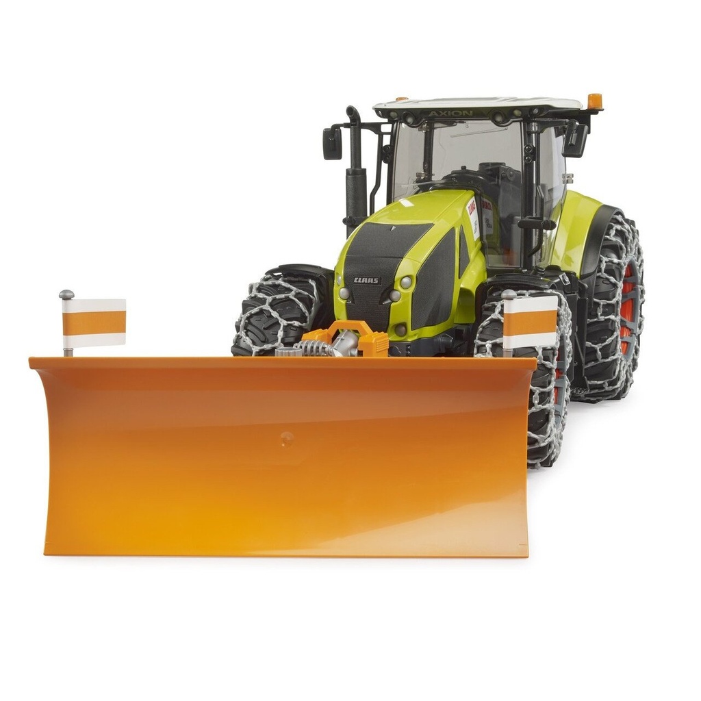 Tractor Bruder Claas Axion 950 cu lanturi de zapada si lama reglabila Toy