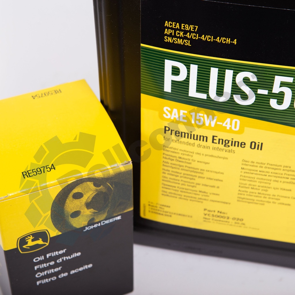 Pachet PROMO John Deere, Filtru ulei motor RE59754 + Ulei PLUS-50 II 15W-40, 20L