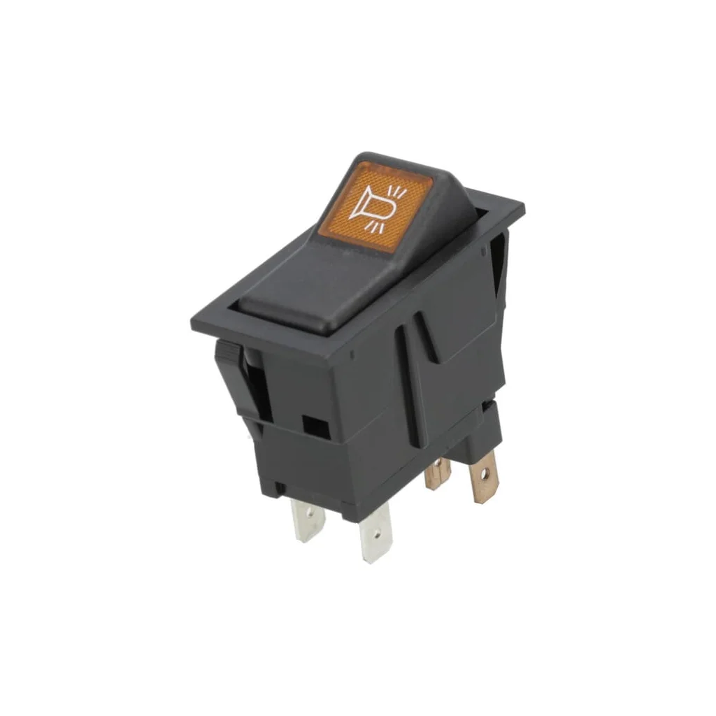Întrerupător basculant, I-0, off-on, 12V, 2 pini, far rotativ SW10055KR