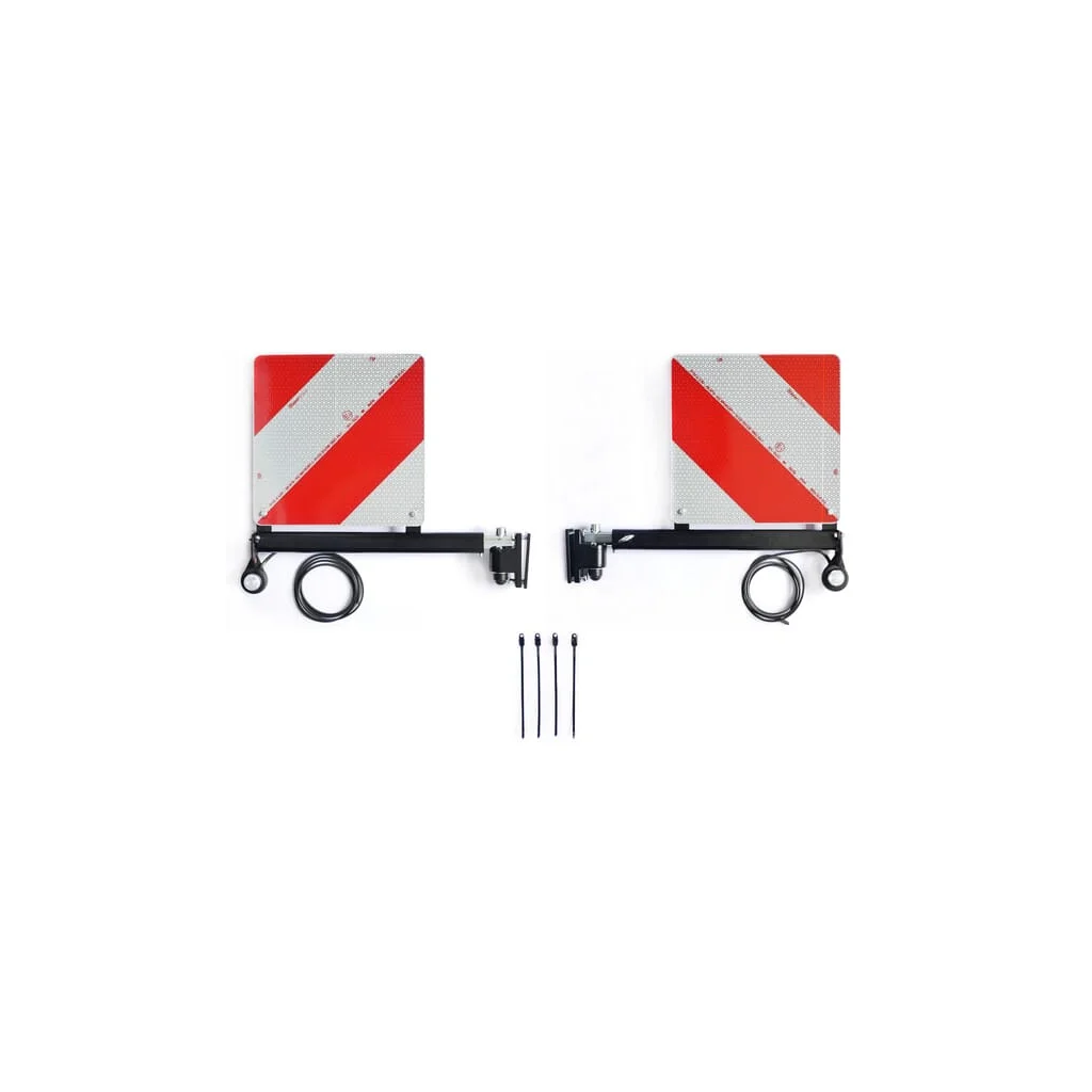 Set indicator pericol - cu lumini (LED), suport telescopic retractabil cu schimbare rapidă, lumină de marcare 12/24V (conectori