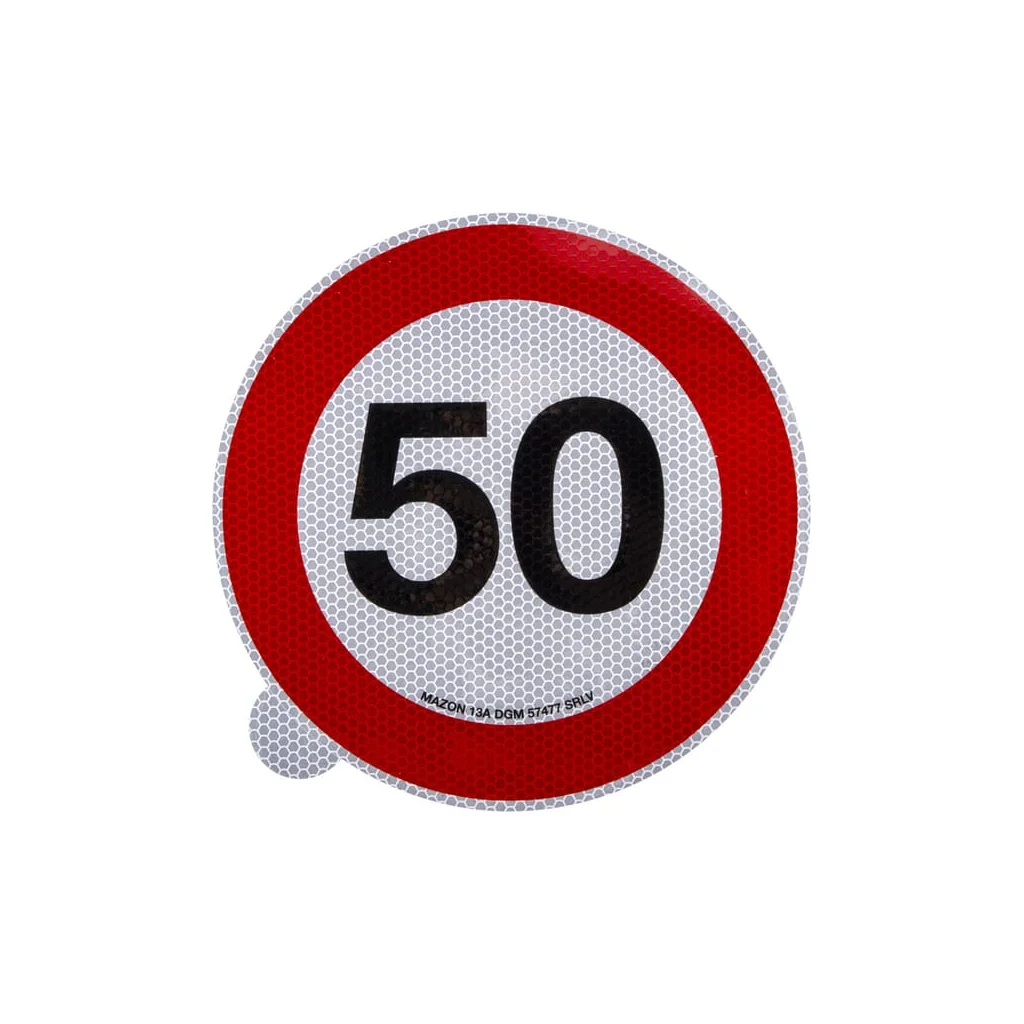 Autocolant indicator interzicere viteză limită: 50km/h diametru 220mm Mazon WB7950IT