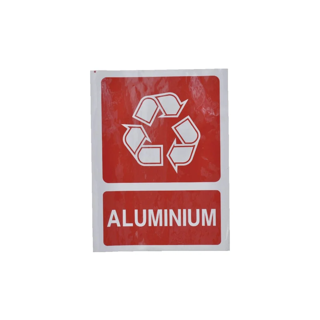 Autocolant informații suplimentare semn reciclare aluminiu: Aluminiu 210x297mm Brady WB251297