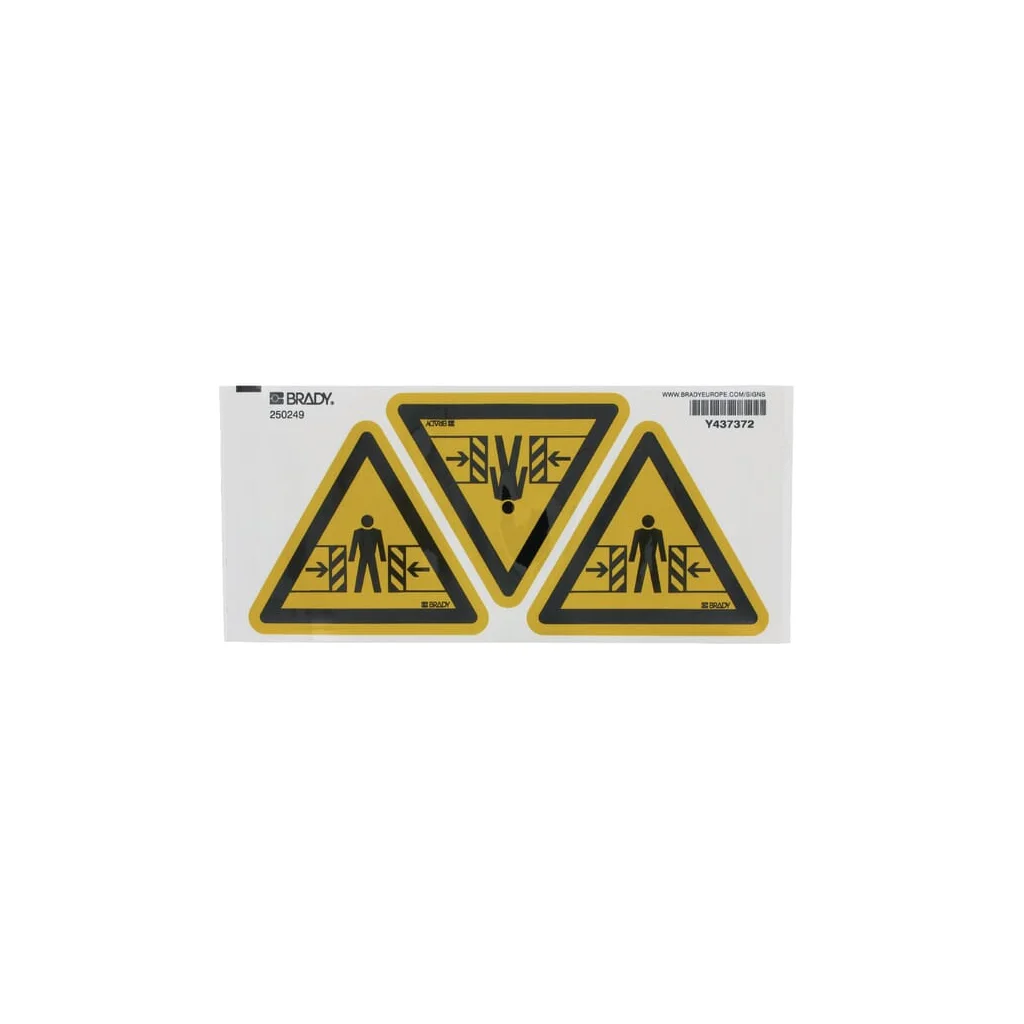 Autocolant semn de avertizare blocat 100x100mm WB250249