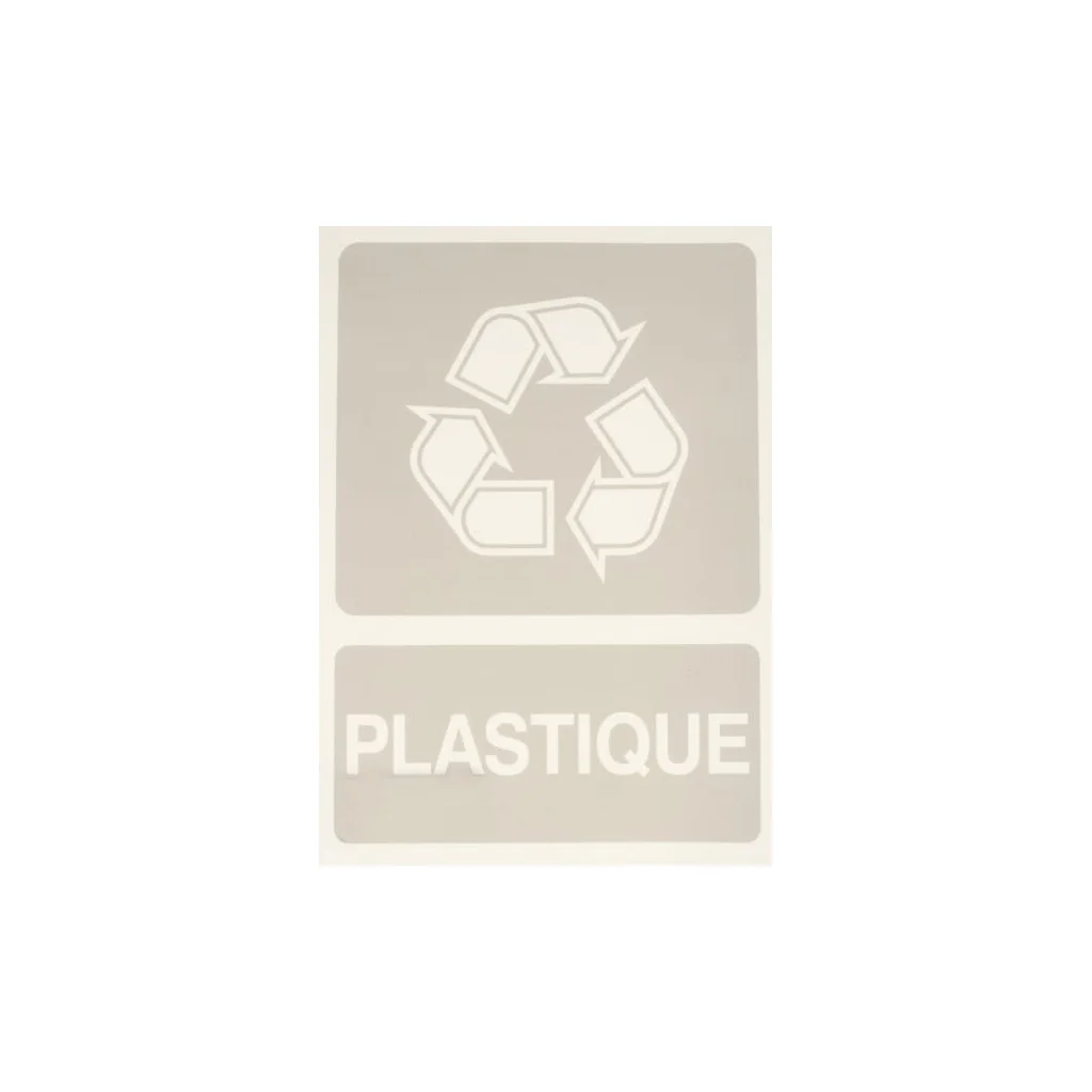 Autocolant semn informații suplimentare reciclare plastic: Plastique 210x297mm Brady WB251294FR