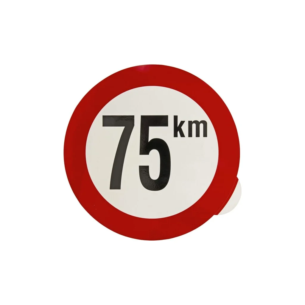 Autocolant indicator interzis viteză maximă: 75km/h WB7501
