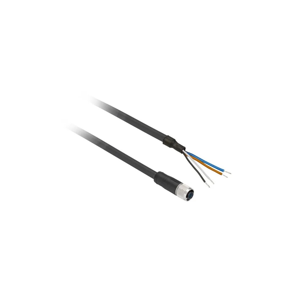 Cablu M12 cu 4 pini, 10 m + conector. XZCP1141L10