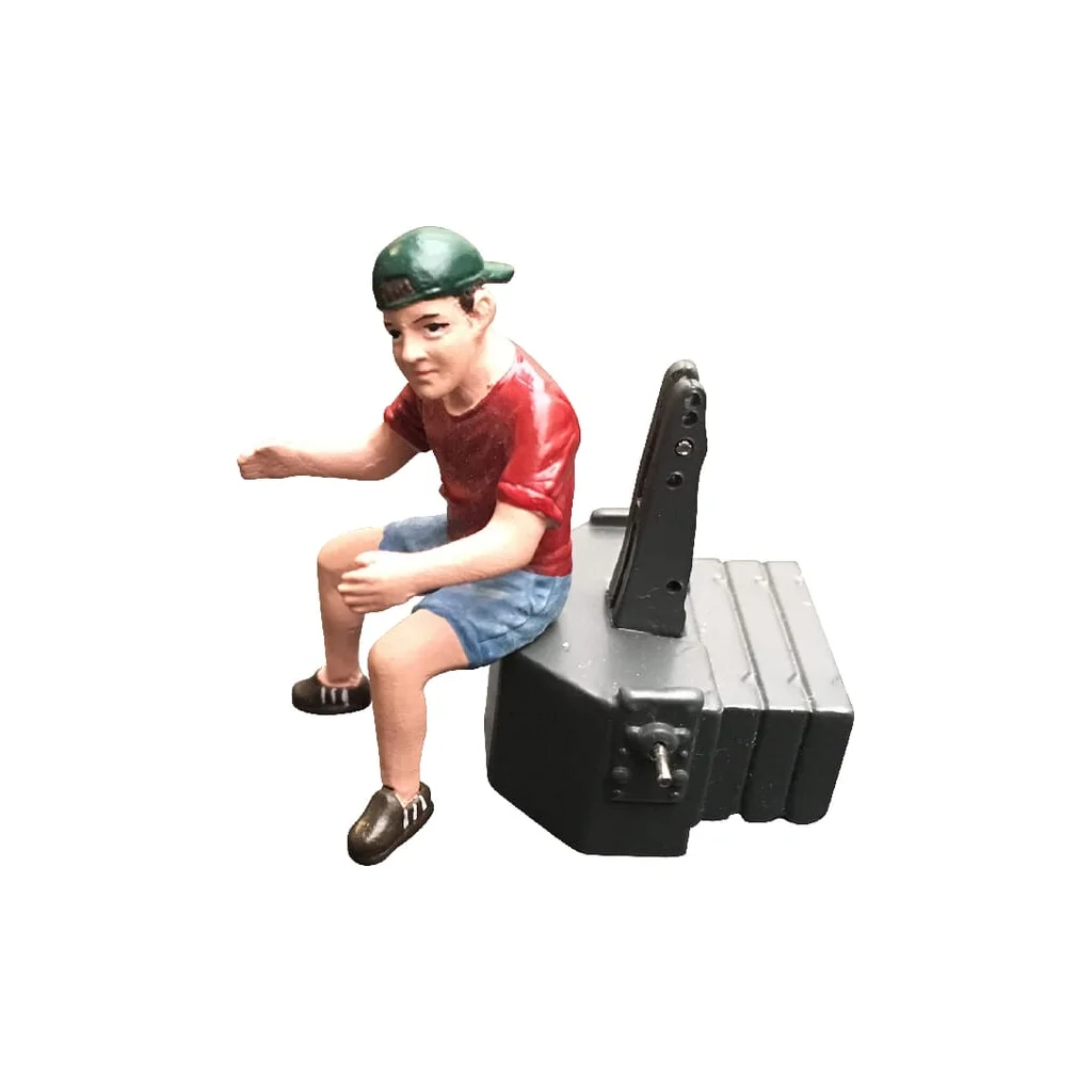 Jeff conducând tractorul