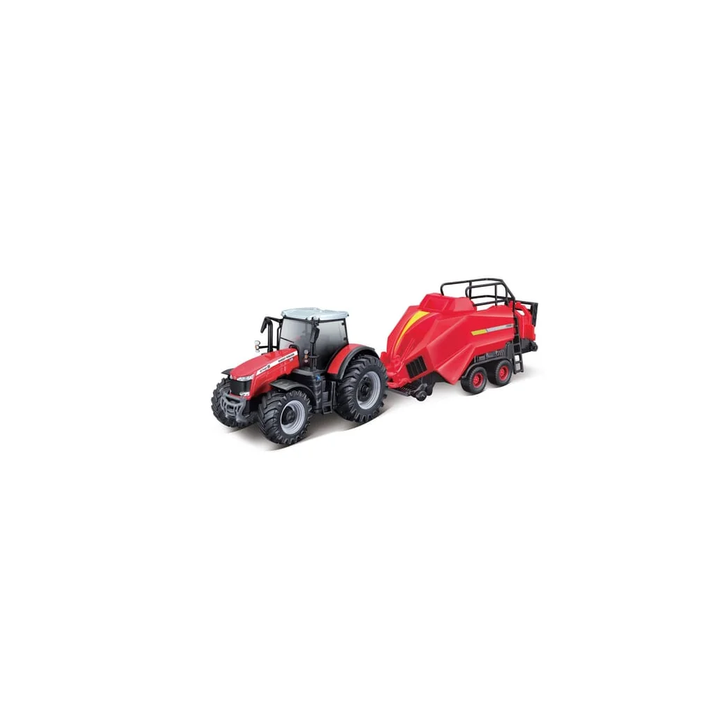 Tractor Massey Ferguson 8740S cu presă de balotat