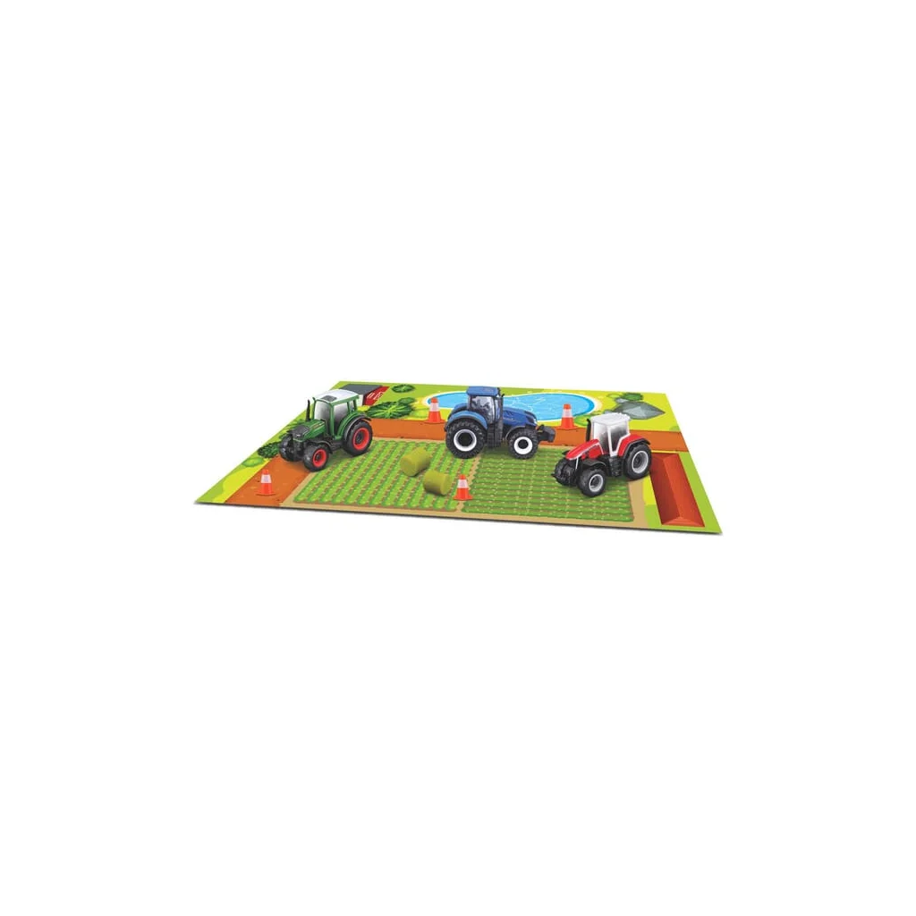Set de jucărie de mini-tractoare și utiliaje agricole Massey Ferguson