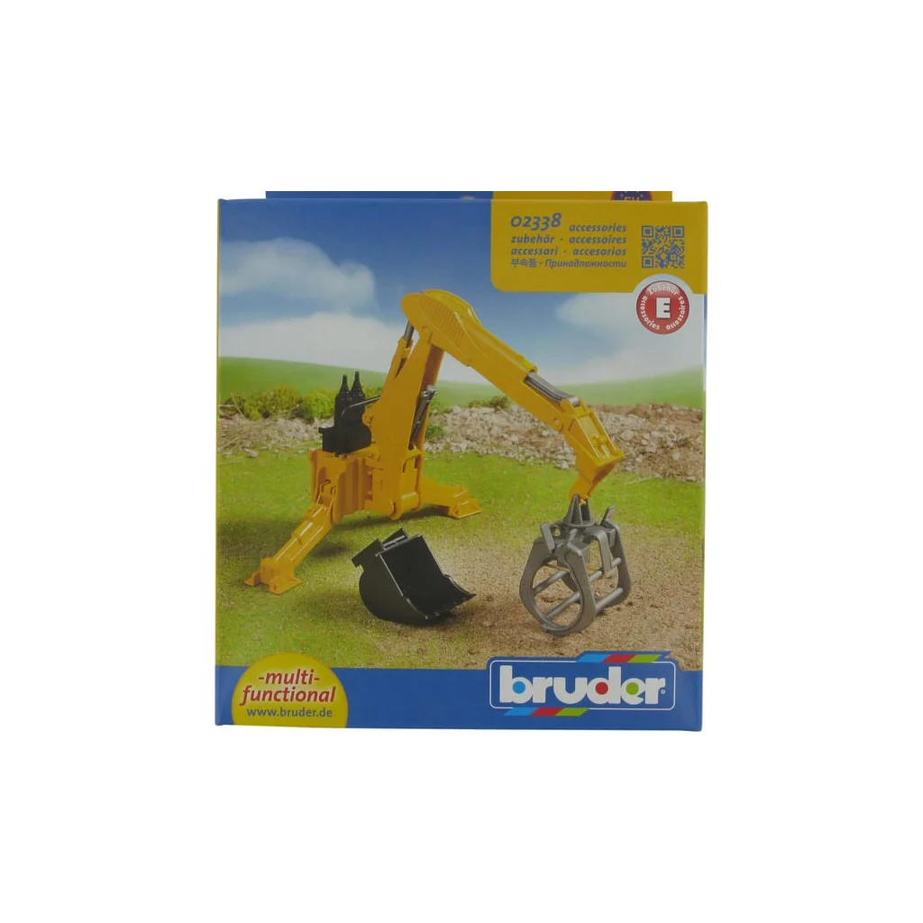 Excavator spate cu graifer și cupă