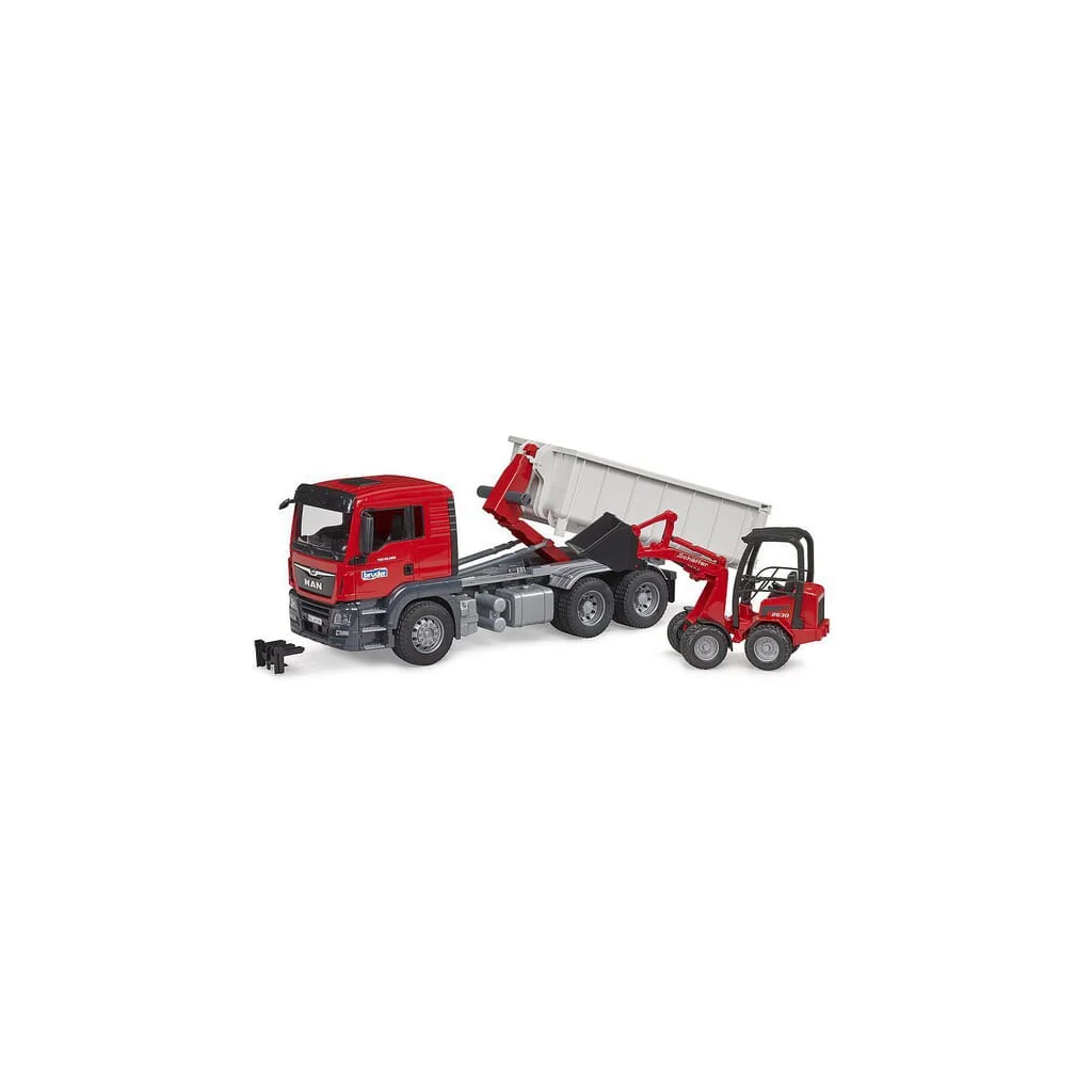 MAN TGS Camion cu container basculabil și încărcător SchäfferCompact 2630