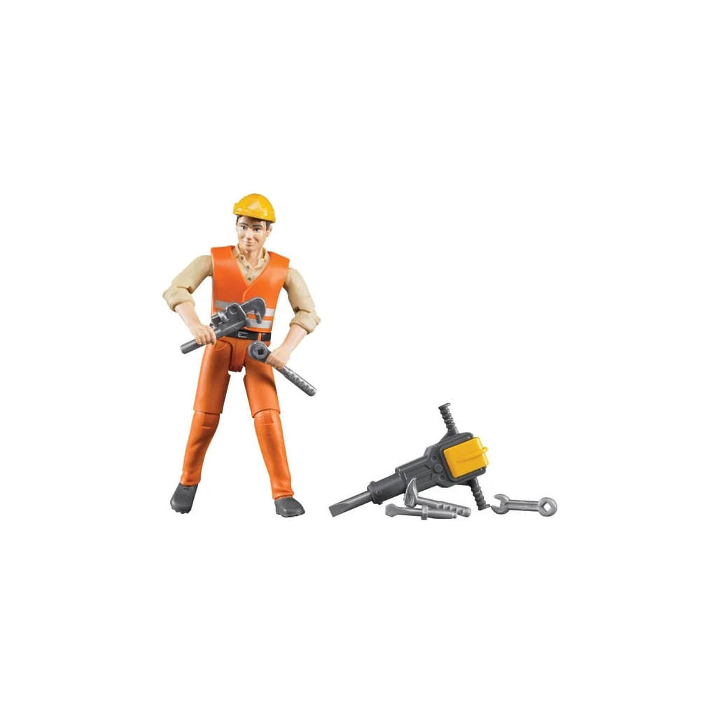 Figurină muncitor contructor cu accesorii