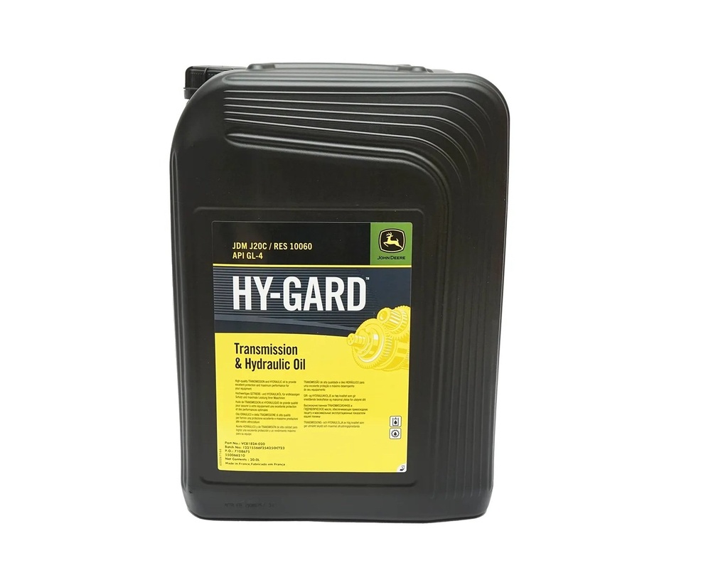 Ulei hidraulic si transmisie John Deere HyGard 10W-30 20L