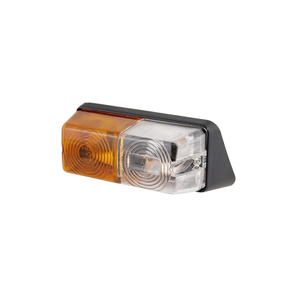 Lumină de direcție și poziție LH, față, rectangulară, alb/chihlimbar, prindere cu șurub, Promot 1400691200