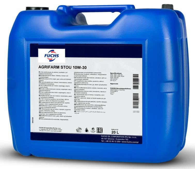 Ulei multifunctional Agrifarm STOU 10W-30 20L Fuchs