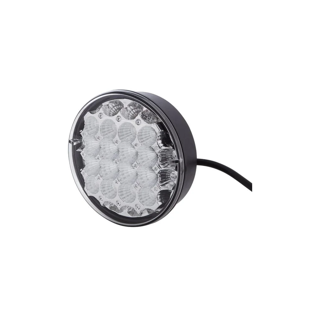 Lumină spate LED, 4.50W, rotundă, 12/24V, galben/transparent, prindere cu șurub, diametru 122.5mm, 24 LED-uri, Hella 2SD34420000