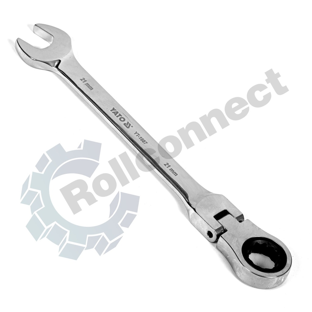 Cheie combinată articulată cu clichet 21 mm