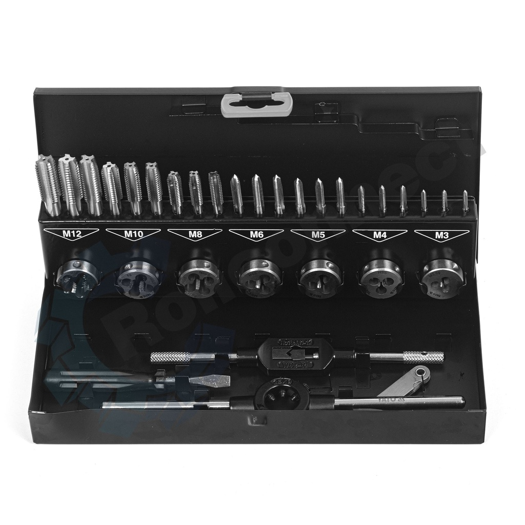 Set tarozi si filiere 32 bucati M3-M12