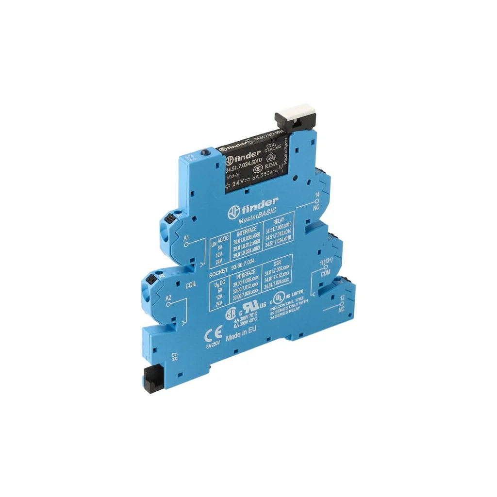 Releu interfață MasterBasic 1W 6A 24V AC 390100245060