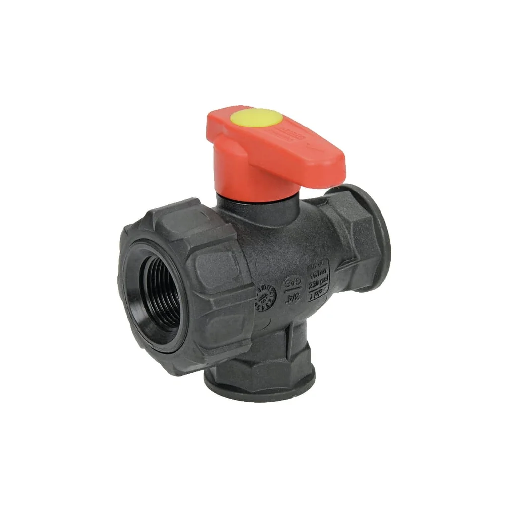 Robinet cu bilă 3 căi 1/2" continuu 45531112