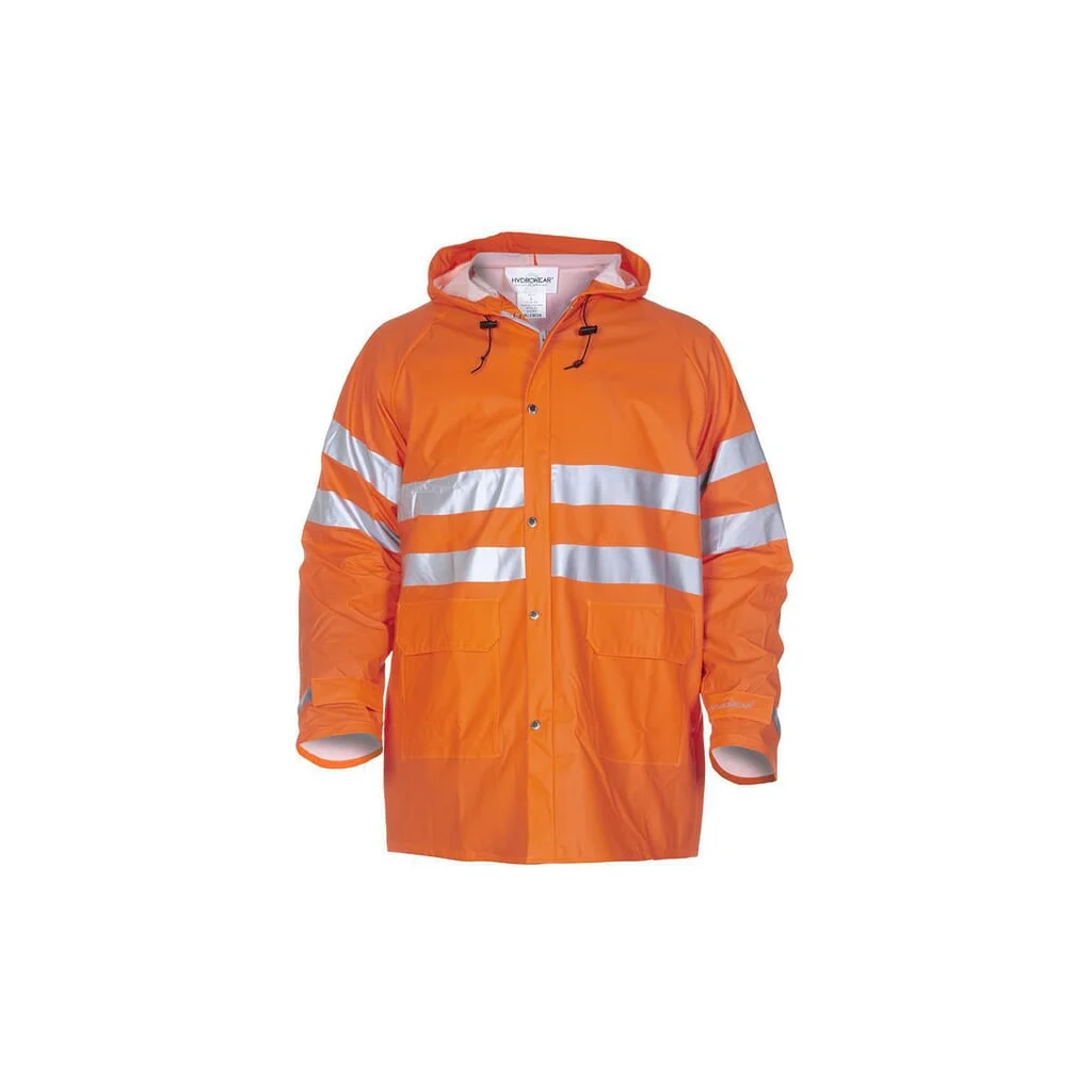 Jachetă ploaie cu glugă reflectorizantă Hi-vis portocalie 2XL EU:58-60 Hydrosoft Valencia Hydrowear 015757FO2XL