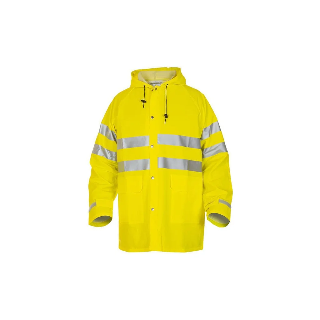 Jachetă ploaie cu glugă reflectorizantă Hi-vis galbenă 2XL EU:58-60 Hydrosoft Valencia Hydrowear 015757FY2XL