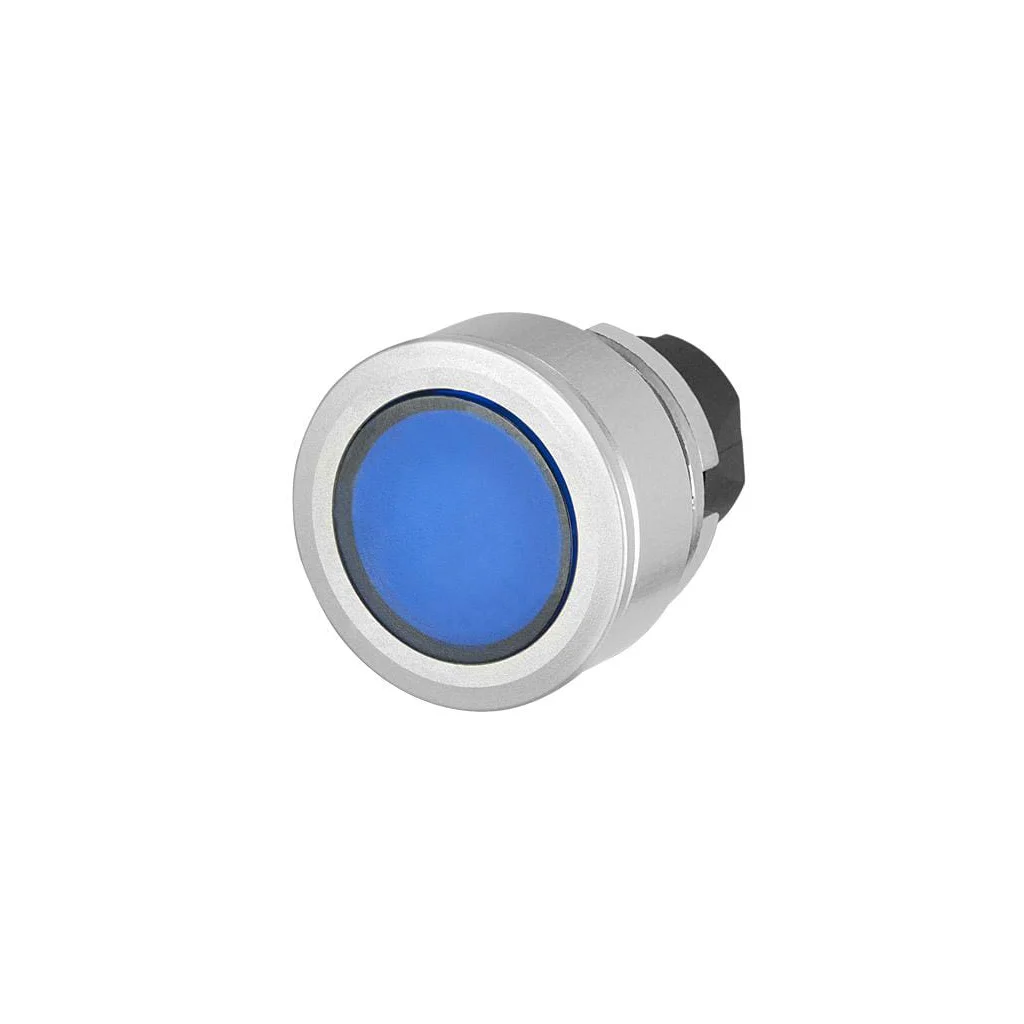 Buton cu ap[sare iluminat albastru 030PFLIBL