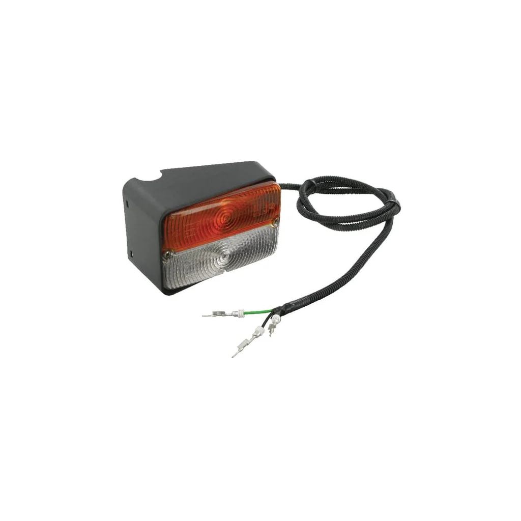 Lumină de direcție și poziție LH rectangulară, 12V, chihlimbar/transparentă, fixare cu șuruburi, Cobo 0307520000