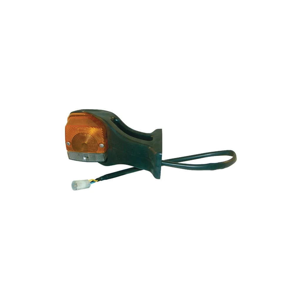 Lumină de direcție și poziție dreapta (RH) Halogen, față, pătrată, galben/transparent, prindere cu șurub, mufă 190x AMP, Cobo 03