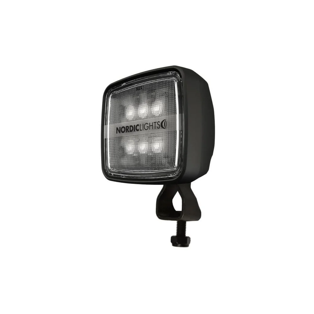 Lumină de lucru LED, 20W, 1900lm, pătrată, 12/24V, albă, 59x104x94mm, Deutsch 2 pini, Unghi larg, 6 LED-uri, KL 2001 de Nordic L