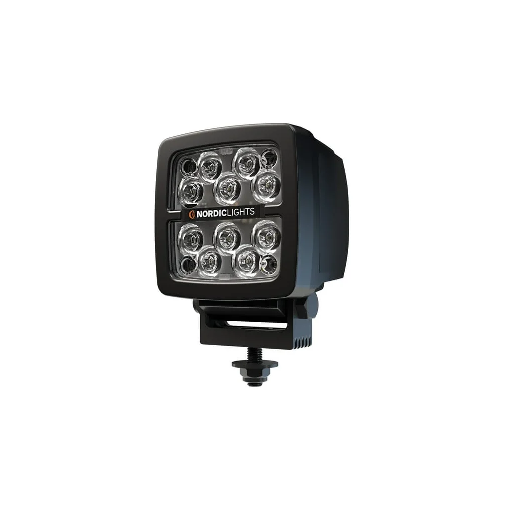 Lumină de lucru LED, 42W, 400lm, pătrată, 12/24V, albastră, prindere cu șurub, Deutsch 2 pini, spot, 10 LED-uri, Scorpius 400 Bl